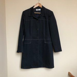 Tahari Dark Blue Trenchcoat, size 14